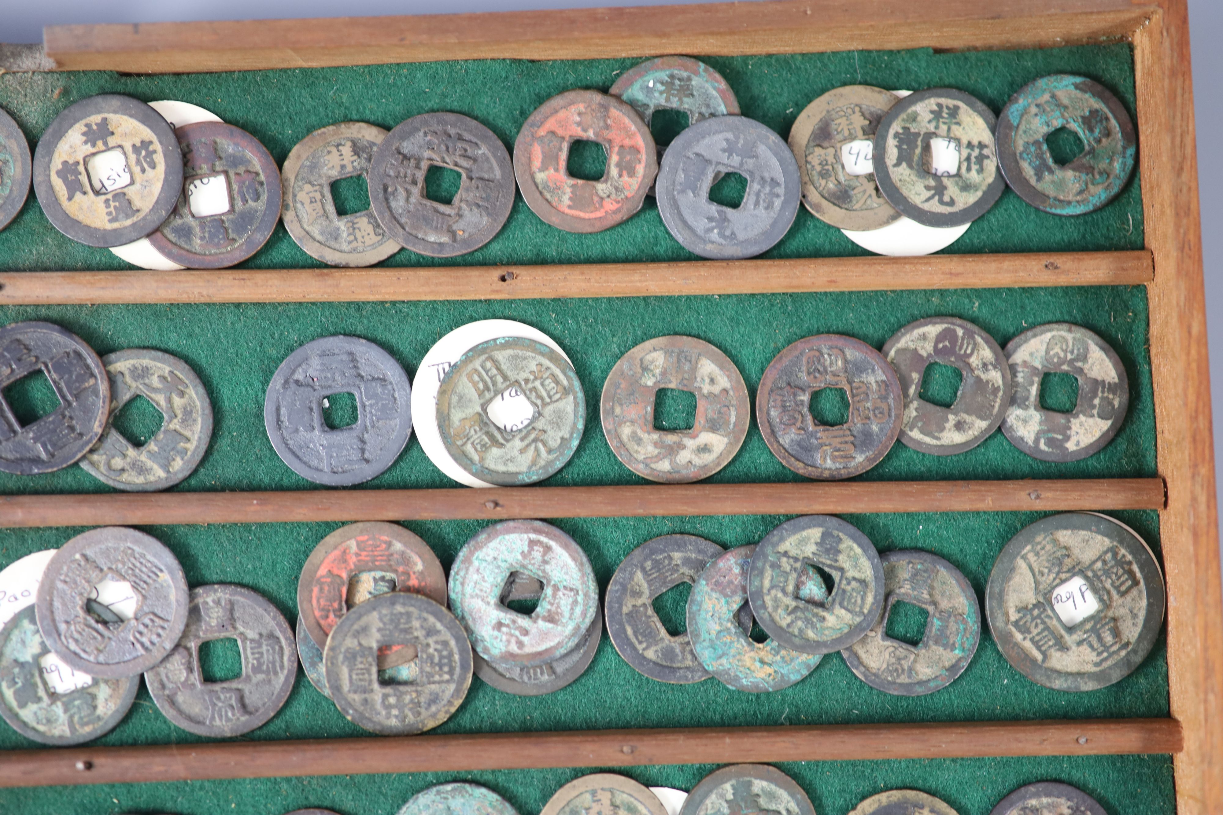 China, 152 Ancient bronze round coins, Northern Song dynasty, Emperors Zhen Zong (998-1022) to Zhe Zong (1086-1100)